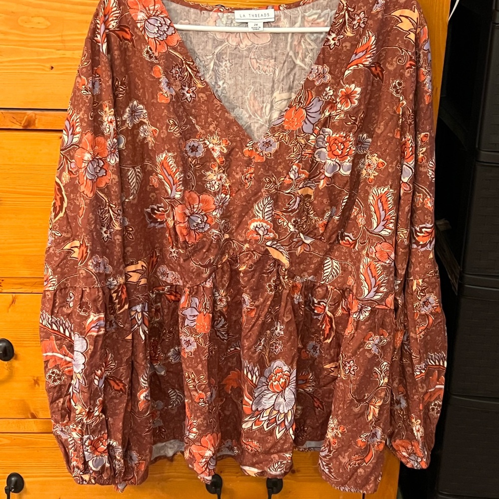 Floral Brown Shirt